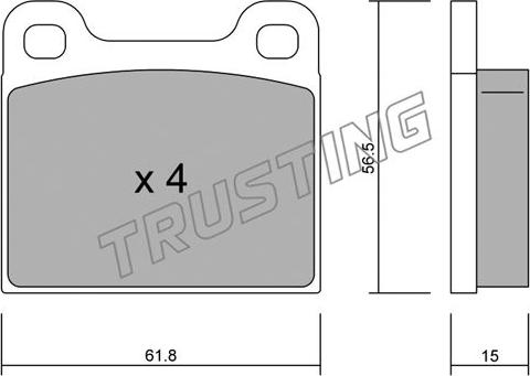 Trusting 003.0 - Set placute frana,frana disc allinparts.ro