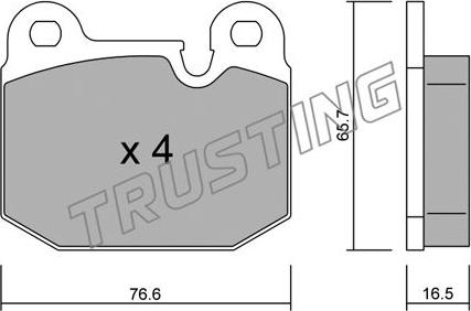 Trusting 029.0 - Set placute frana,frana disc - allinparts.ro