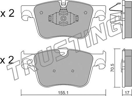 Trusting 1001.1 - Set placute frana,frana disc - allinparts.ro