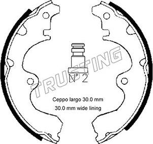 Trusting 115.295 - Set saboti frana allinparts.ro