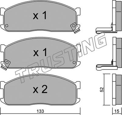 Trusting 241.1 - Set placute frana,frana disc allinparts.ro
