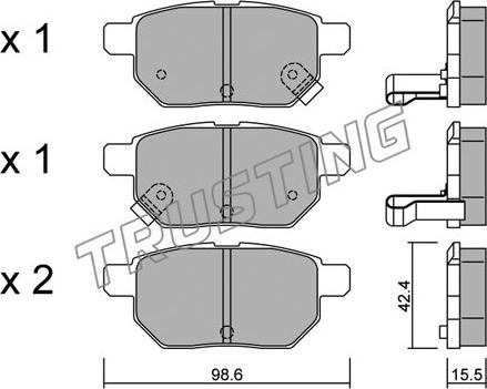 Trusting 762.0 - Set placute frana,frana disc allinparts.ro