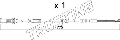 Trusting SU.361 - Senzor de avertizare,uzura placute de frana - allinparts.ro