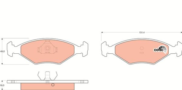 TRW GDB958 - Set placute frana,frana disc - allinparts.ro
