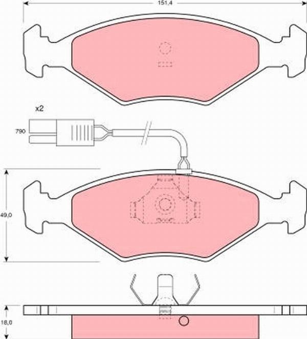 TRW GDB960 - Set placute frana,frana disc - allinparts.ro