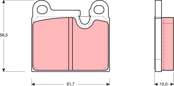 CAR PNT234 - Set placute frana,frana disc allinparts.ro