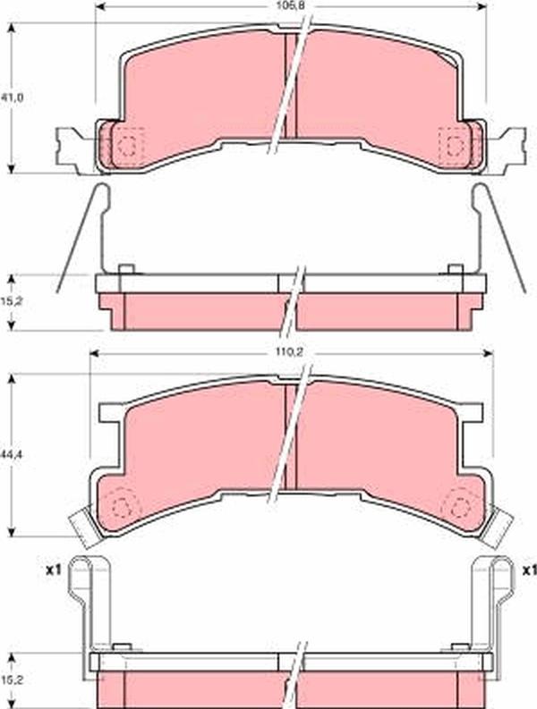 TRW GDB937 - Set placute frana,frana disc - allinparts.ro