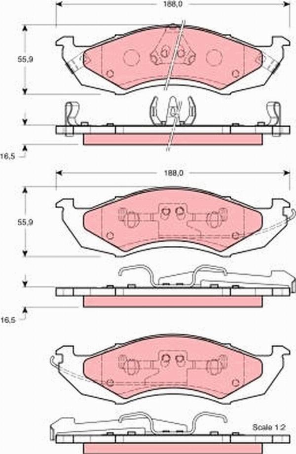 TRW GDB4055 - Set placute frana,frana disc - allinparts.ro