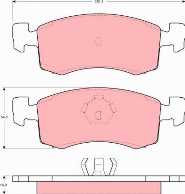 TRW GDB4050 - Set placute frana,frana disc allinparts.ro
