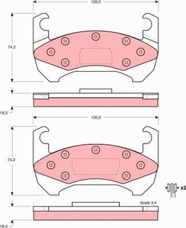 TRW GDB4068 - Set placute frana,frana disc - allinparts.ro
