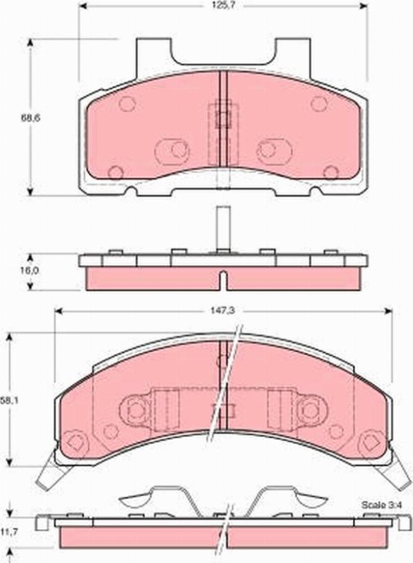 TRW GDB4005 - Set placute frana,frana disc allinparts.ro