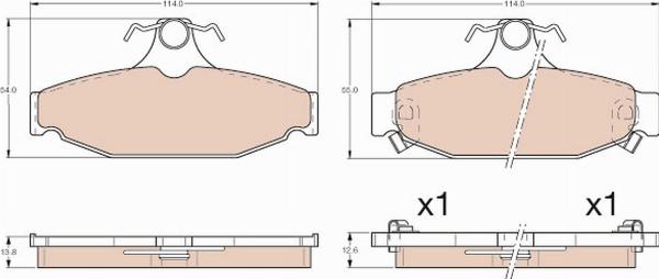 TRW GDB4089 - Set placute frana,frana disc allinparts.ro