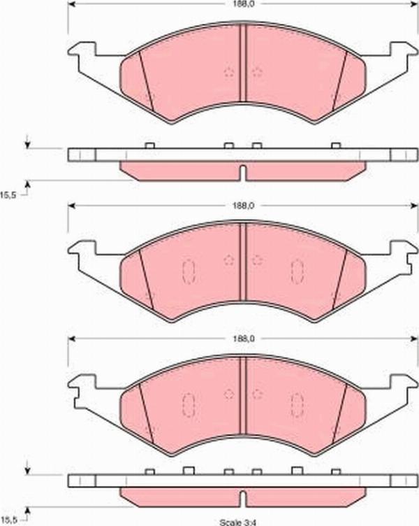 TRW GDB4072 - Set placute frana,frana disc allinparts.ro