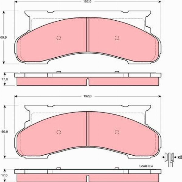 TRW GDB4102 - Set placute frana,frana disc - allinparts.ro