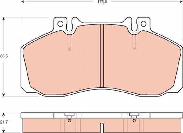 TRW GDB1695 - Set placute frana,frana disc allinparts.ro