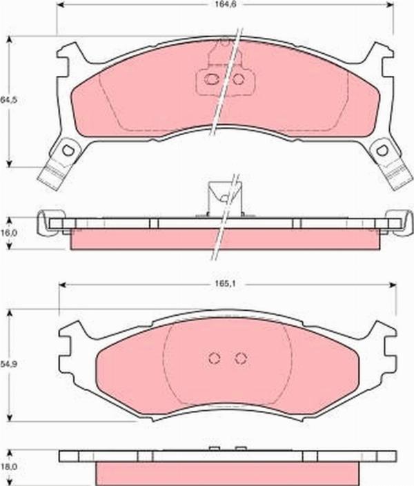 TRW GDB1158 - Set placute frana,frana disc - allinparts.ro