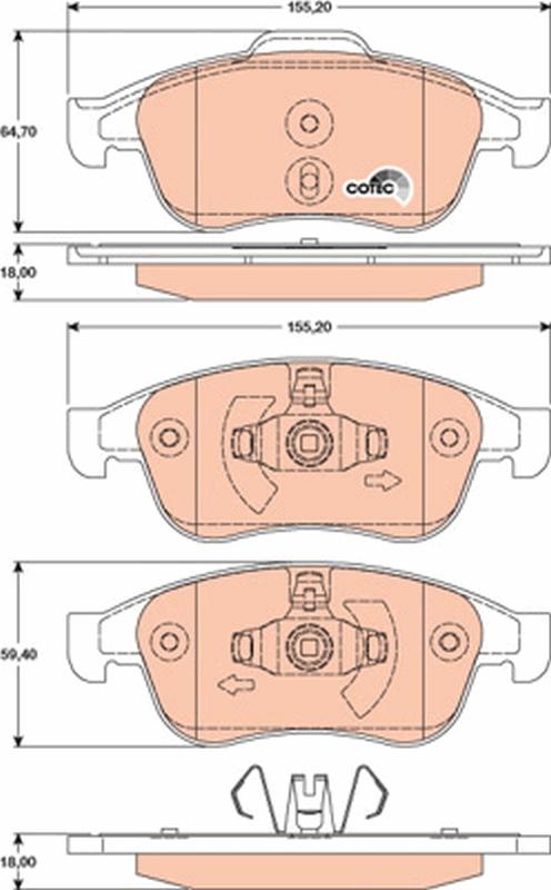 TRW GDB1789 - Set placute frana,frana disc - allinparts.ro