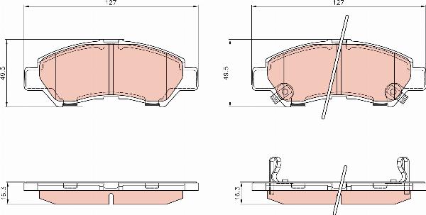 TRW GDB8977AT - Set placute frana,frana disc - allinparts.ro