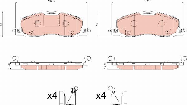 TRW GDB8409DT - Set placute frana,frana disc allinparts.ro