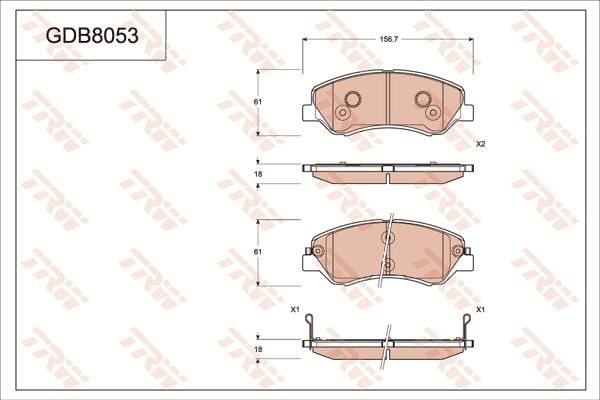 TRW GDB8053AT - Set placute frana,frana disc allinparts.ro