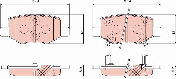 TRW GDB8353AT - Set placute frana,frana disc allinparts.ro
