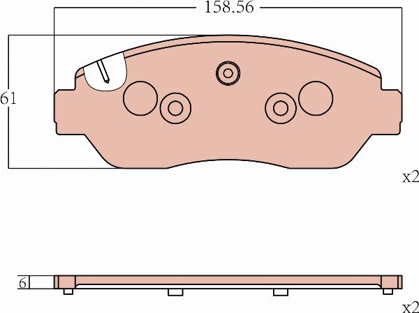 TRW GDB8338AT - Set placute frana,frana disc allinparts.ro