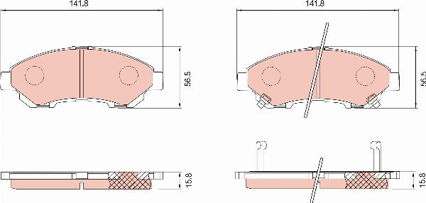 TRW GDB8275AT - Set placute frana,frana disc - allinparts.ro