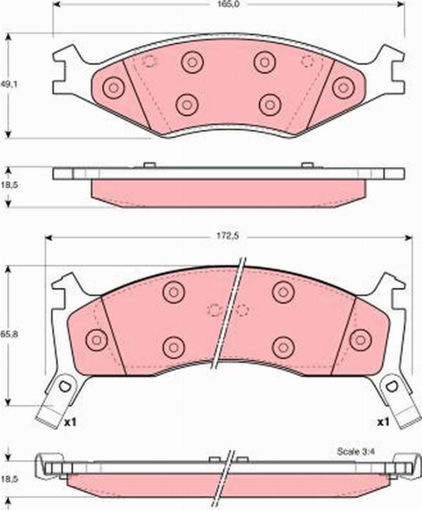 TRW GDB3123 - Set placute frana,frana disc allinparts.ro
