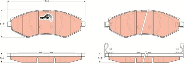 TRW GDB3347AT - Set placute frana,frana disc allinparts.ro