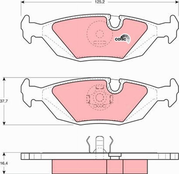 TRW GDB299 - Set placute frana,frana disc - allinparts.ro