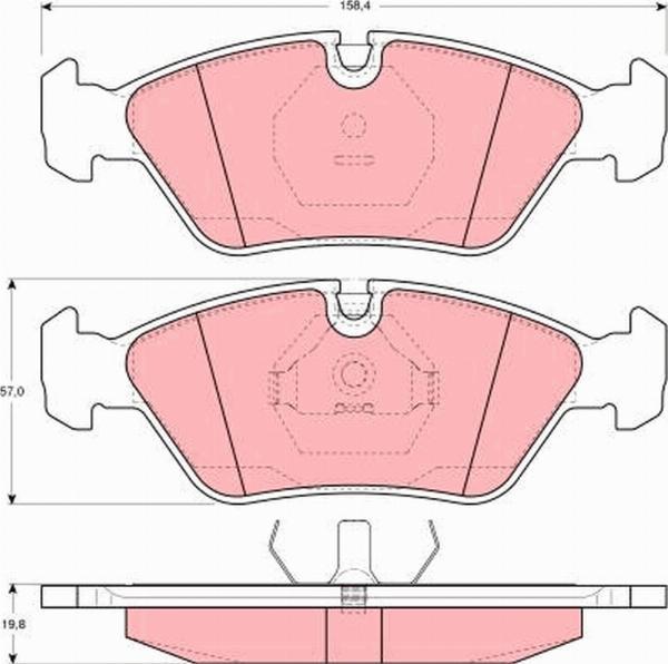 TRW GDB298 - Set placute frana,frana disc - allinparts.ro