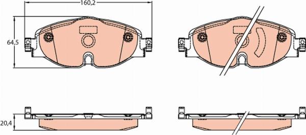 TRW GDB2143 - Set placute frana,frana disc - allinparts.ro