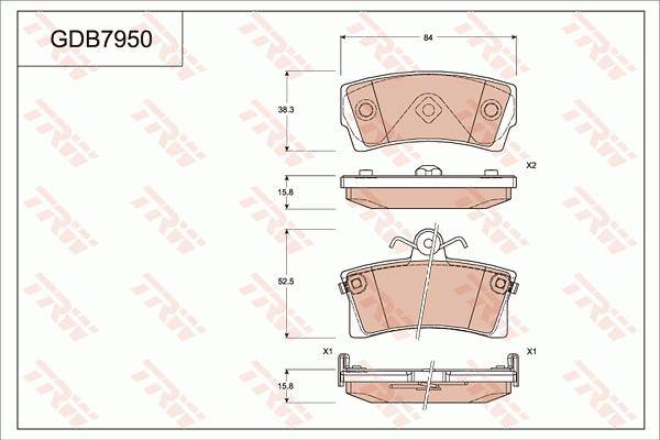 TRW GDB7950 - Set placute frana,frana disc - allinparts.ro