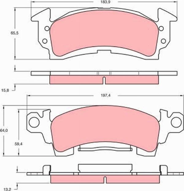 TRW GDB742 - Set placute frana,frana disc allinparts.ro