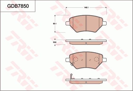 TRW GDB7850AT - Set placute frana,frana disc allinparts.ro