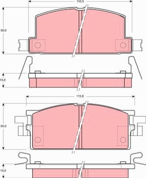 TRW GDB780 - Set placute frana,frana disc allinparts.ro