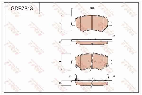TRW GDB7813AT - Set placute frana,frana disc allinparts.ro