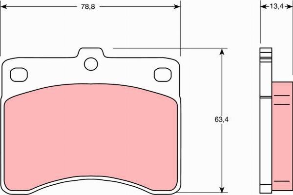 TRW GDB736 - Set placute frana,frana disc - allinparts.ro
