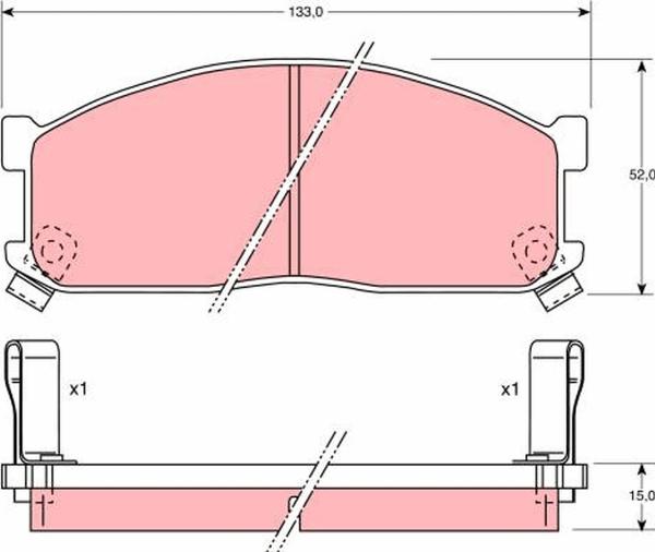 TRW GDB737 - Set placute frana,frana disc - allinparts.ro