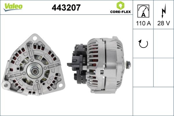 VALEO 443207 - Generator / Alternator allinparts.ro