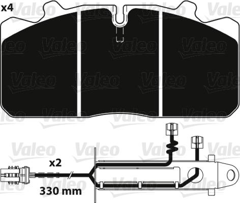VALEO 882229 - Set placute frana,frana disc allinparts.ro