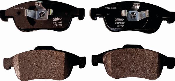 VALEO 207497 - Set placute frana,frana disc allinparts.ro