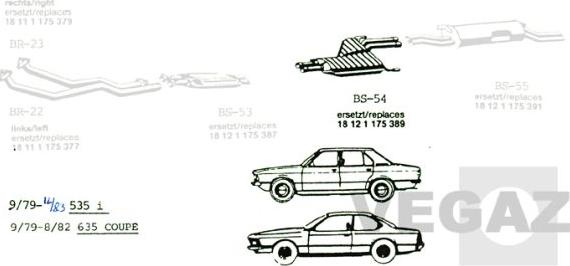 VEGAZ BS-54 - Toba esapamet intermediara - allinparts.ro