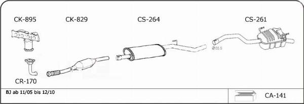 VEGAZ CT144 - Sistem de esapament allinparts.ro