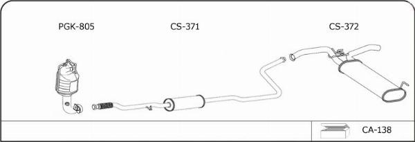 VEGAZ CT153 - Sistem de esapament - allinparts.ro