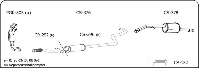 VEGAZ CT125 - Sistem de esapament - allinparts.ro
