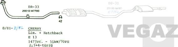 VEGAZ DR-33 - Racord evacuare - allinparts.ro