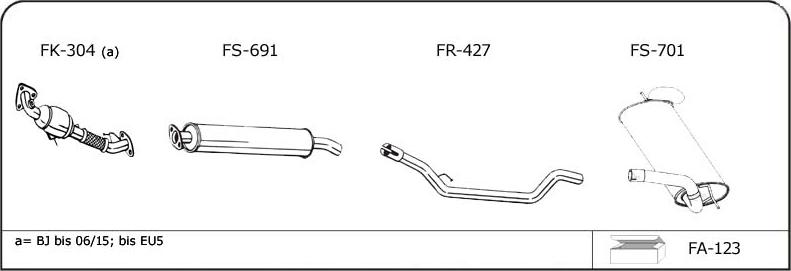 VEGAZ F219 - Sistem de esapament allinparts.ro
