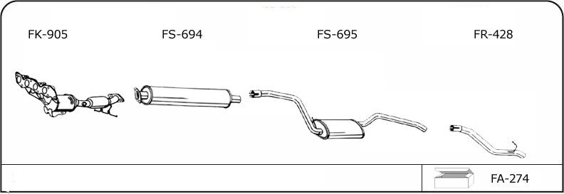 VEGAZ F216 - Sistem de esapament allinparts.ro