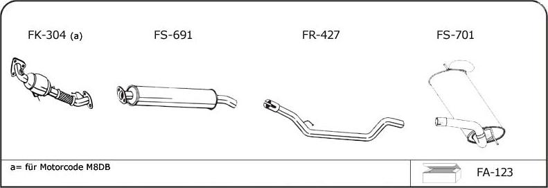 VEGAZ F220 - Sistem de esapament allinparts.ro
